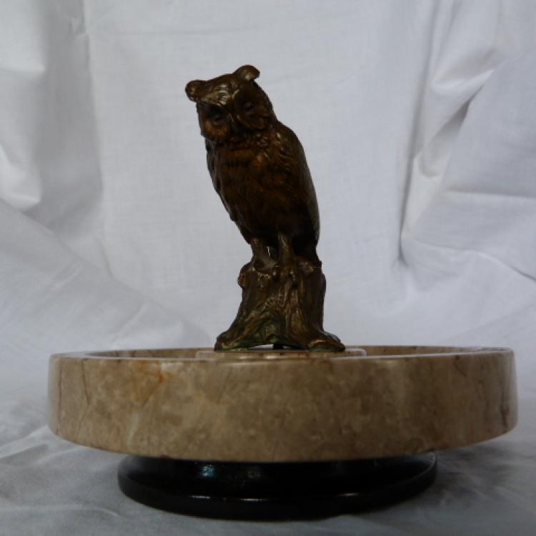 jb antique brons owl uil bronz